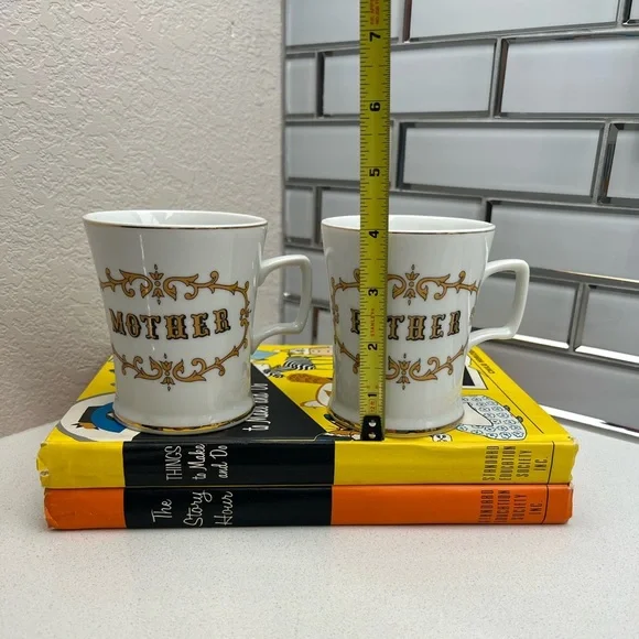 Vintage Mother Father Mugs Cups Porcelain - Picture 12 of 12